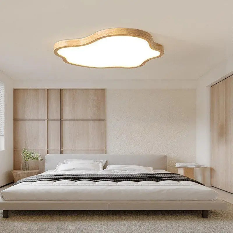 Afralia™ Nordic Wooden Ceiling Light: Modern Cloud Lamps for Bedroom, Living Room, Hall, Hotel