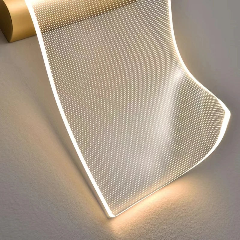 Afralia™ Heavenly Book LED Wall Lamp - Modern Acrylic Design for Living Room and Bedroom