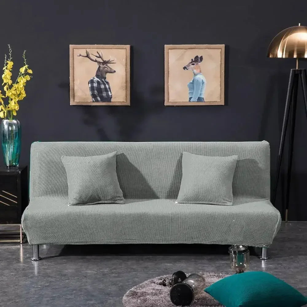 Afralia™ Stretch Armless Futon Sofa Cover Slipcover