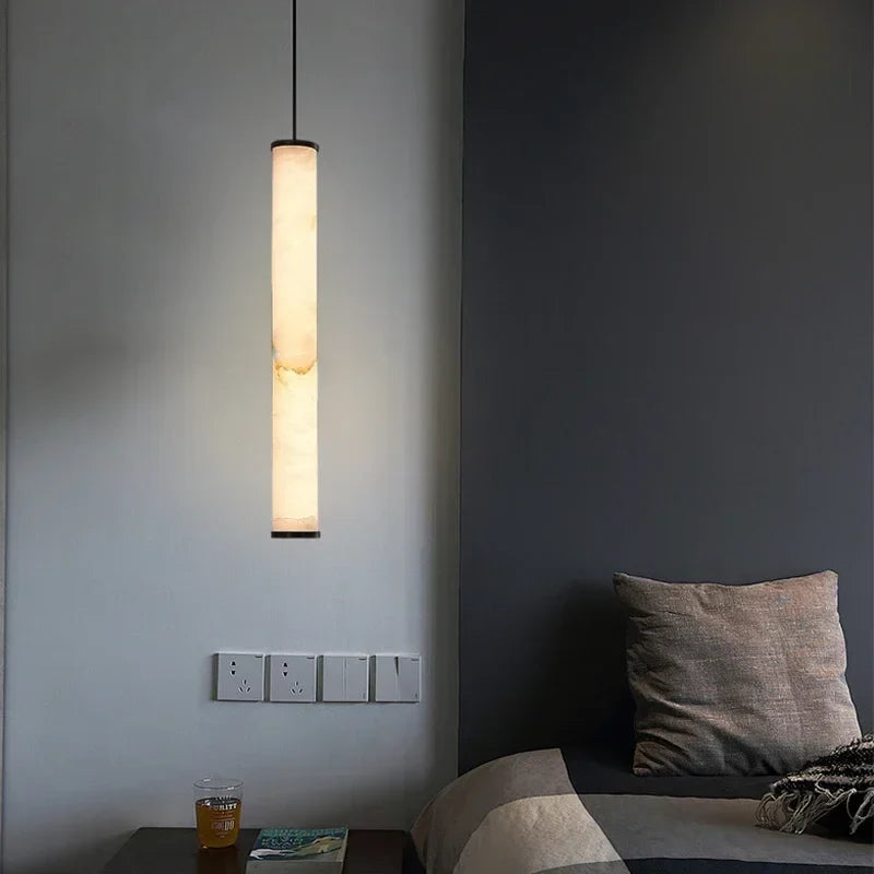 Afralia™ Modern Marble Pendant Light for Living Room, Bedroom, Dining, Bedside - Luxury Minimalist Design