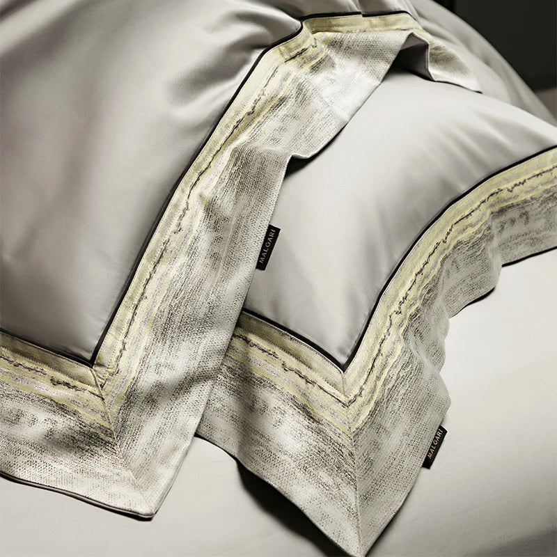 Afralia™ Luxury Satin Jacquard 1400TC Egyptian Cotton Bedding Set 4Pcs