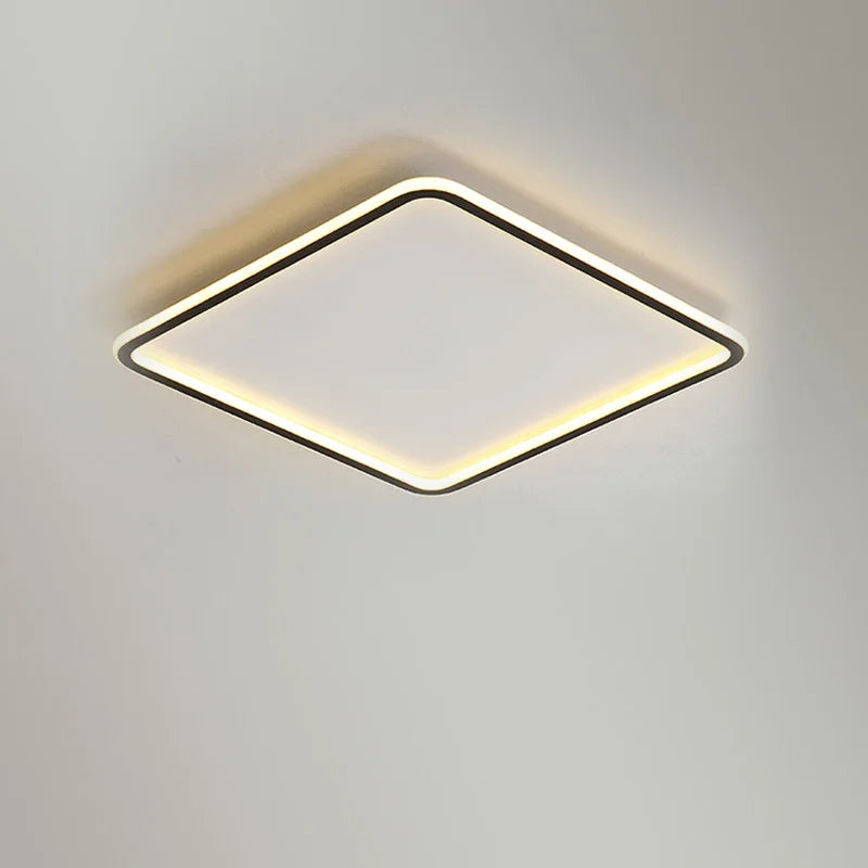 Afralia™ Square LED Ceiling Chandelier for Home Decor & Living Room Lighting