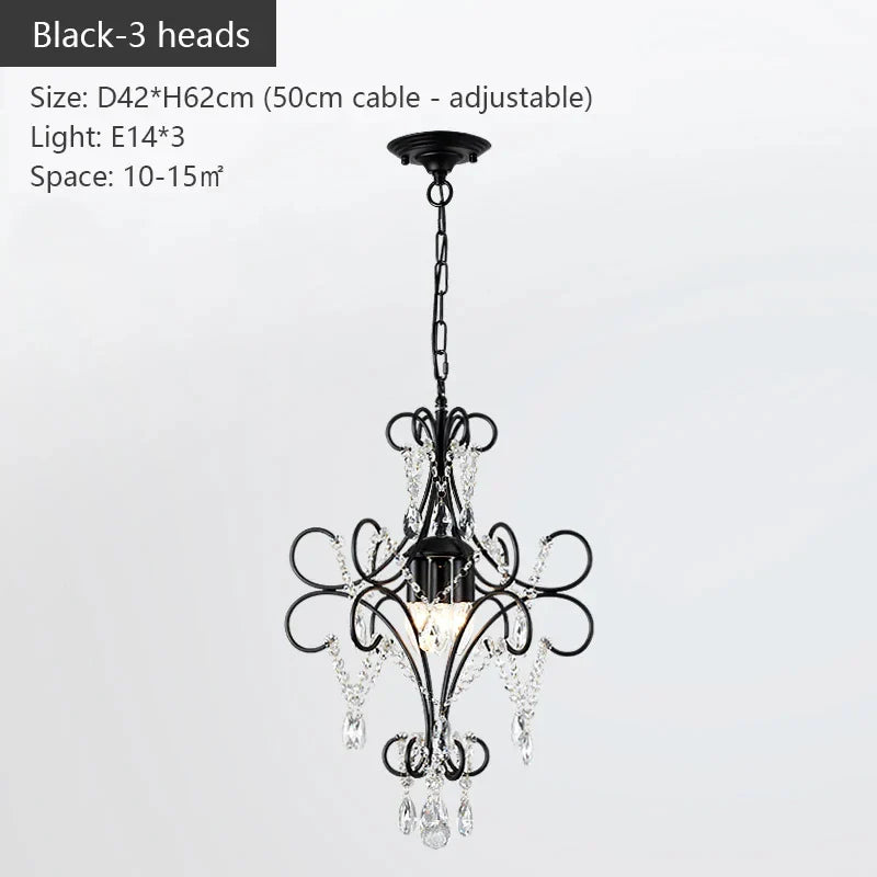 Afralia™ Iron Crystal Chandelier: Modern Luxury Industrial Style for Home Living/Dining Room