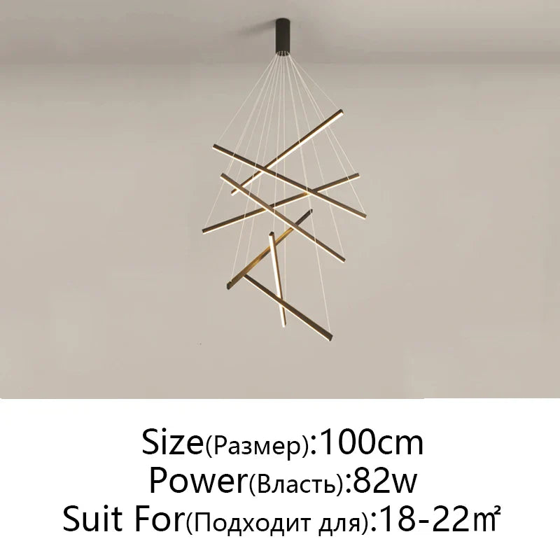 Afralia™ LED Chandelier: Modern Luster Lighting for Stair Hall Bedroom Room Duplex Building