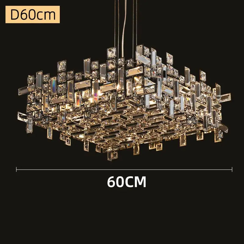 Afralia™ Modern Crystal Chandelier: Elegant Lighting Fixtures for Living, Dining, and Bedroom