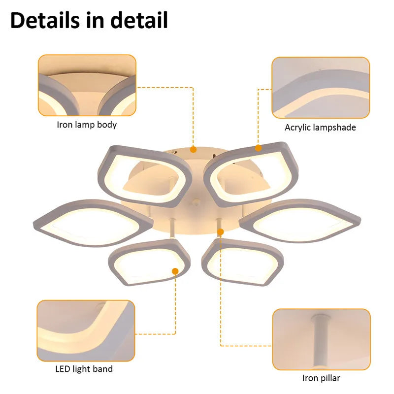 Afralia™ Acrylic LED Ceiling Chandelier for Modern Indoor Living Room Lighting Fixtures