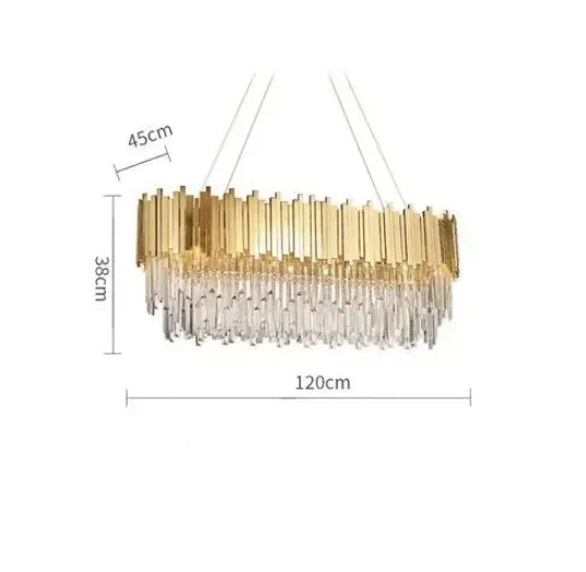 Afralia™ Golden Crystal Ceiling Light for Modern Living Room and Dining Room
