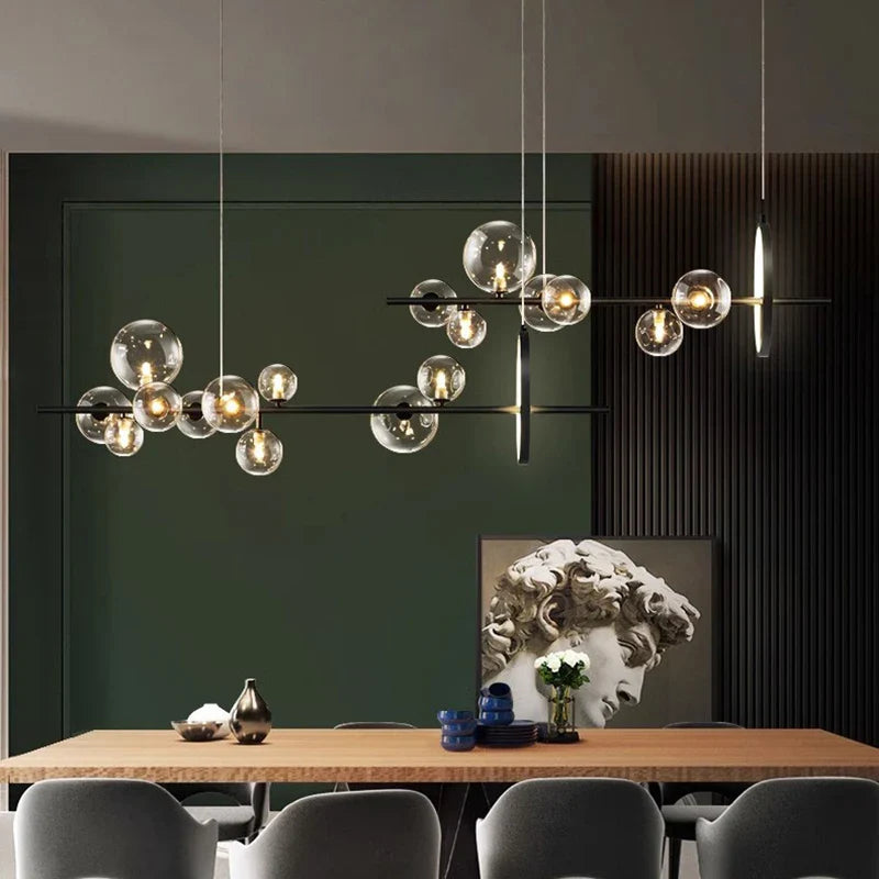 Afralia™ Modern LED Pendant Light Chandeliers for Living Room Dining Room Indoor Lighting