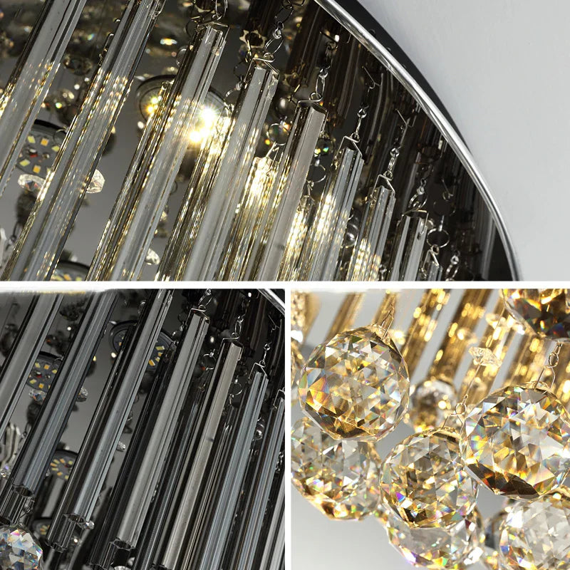 Afralia™ Crystal Ceiling Lamp: Modern Luxury Lighting for Living Room, Bedroom & Home