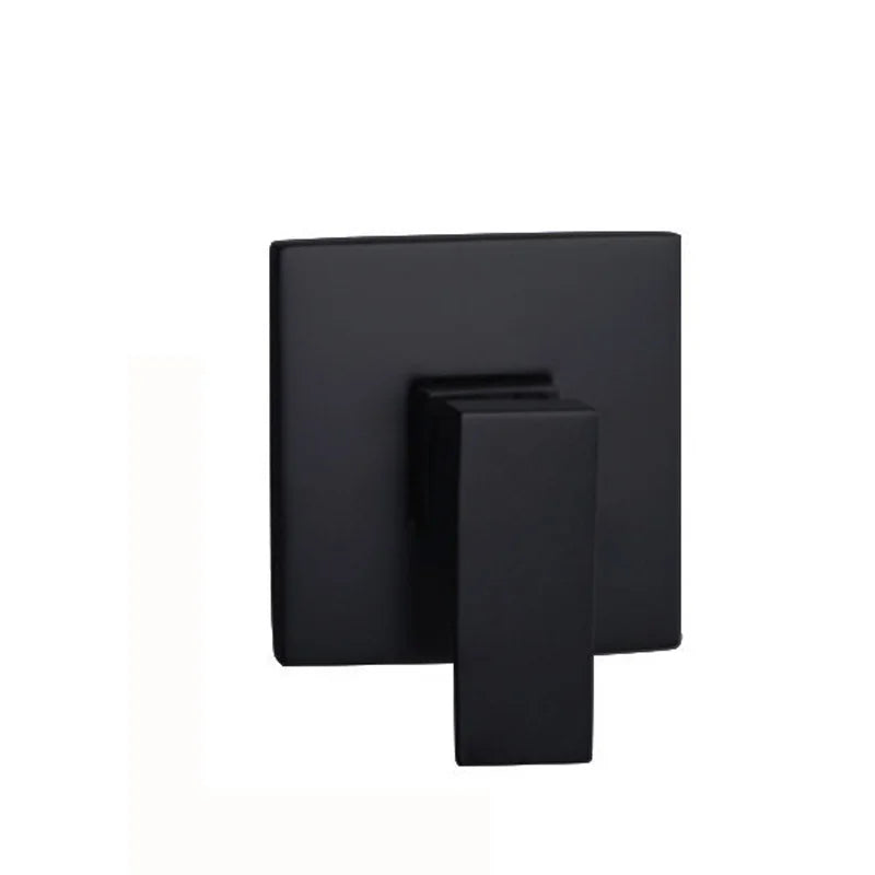 Afralia™ Matte Black Brass Lanos Rain Shower Set for Elegant Bathrooms