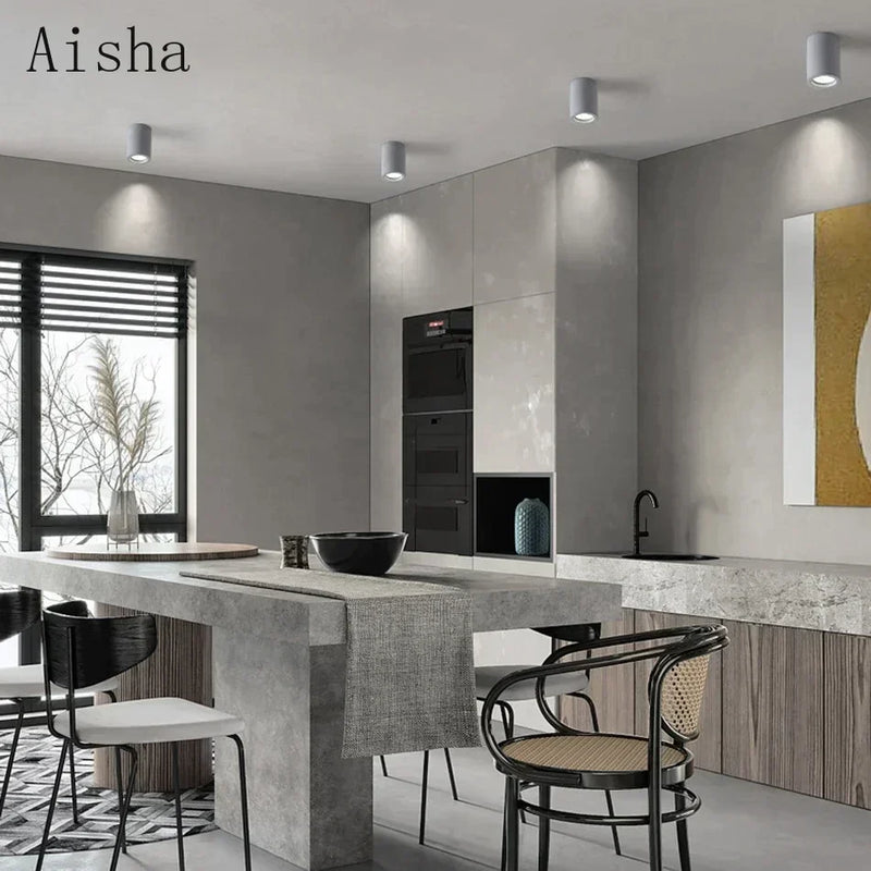 Afralia™ Industrial LED Ceiling Light for Living Room, Kitchen, and Aisle