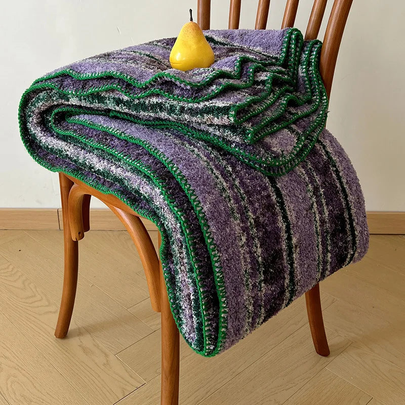 Afralia™ Boho Printed Blanket: Cozy, Multi-Functional, Half-Flannel Shawl, Single/Double Bedspread
