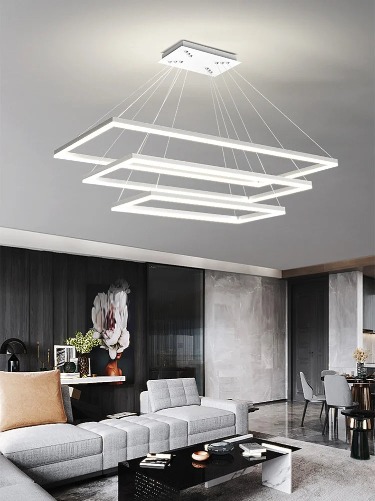 Afralia™ LED Acrylic Pendant Lights Modern Hanging Lamp for Dining Room Kitchen Loft Decor