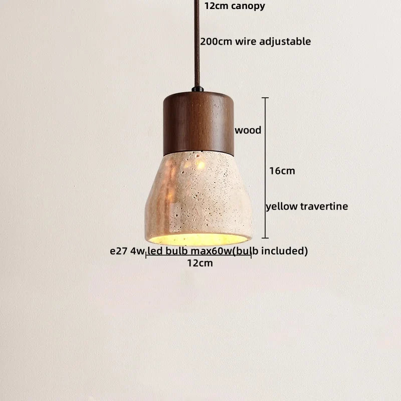 Afralia™ Nordic LED Pendant Lights Wood Glass Hanging Lamp