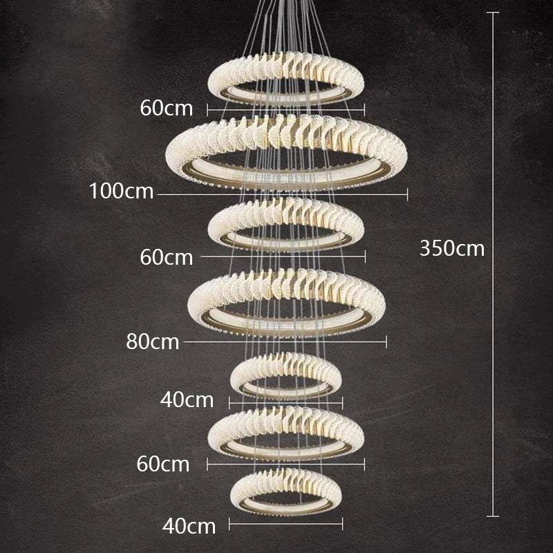 Afralia™ Crystal Chandelier: Elegant Living & Dining Room Pendant Lighting