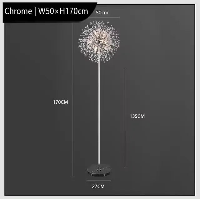 Afralia™ Luxury Dandelion Floor Lamp with Changeable Light Bulb