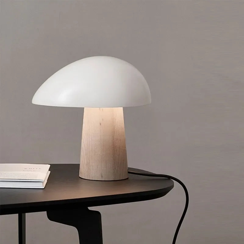 Afralia™ Mushroom Table Lamp LED Light for Bedroom, Study, Living Room, and Hotel