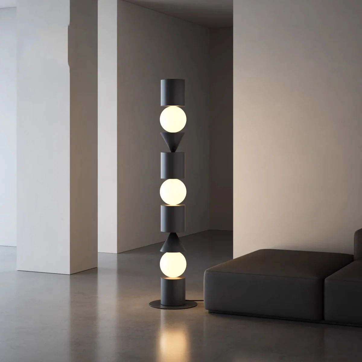 Afralia™ Black LED Floor Lamp for Home Decorative Lighting