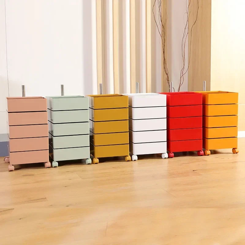 Afralia™ Rotating Side Cabinet Drawer Cosmetics Storage for Bedside, Sofa, or Locker