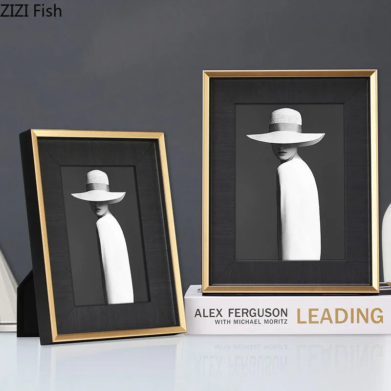 Wooden Photo Frames Desk Decor by Afralia™ - Modern Minimalist Wedding Gifts