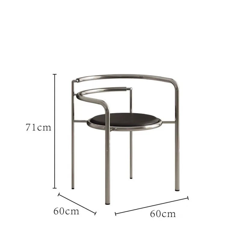 Afralia™ Stainless Steel Modern Living Room Chair Baby Dining Restaurant Hotel Furniture