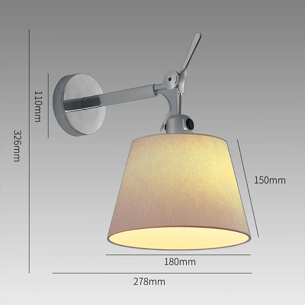 Afralia™ Adjustable Industrial Wall Light for Bedside, Study, Office, Living Room