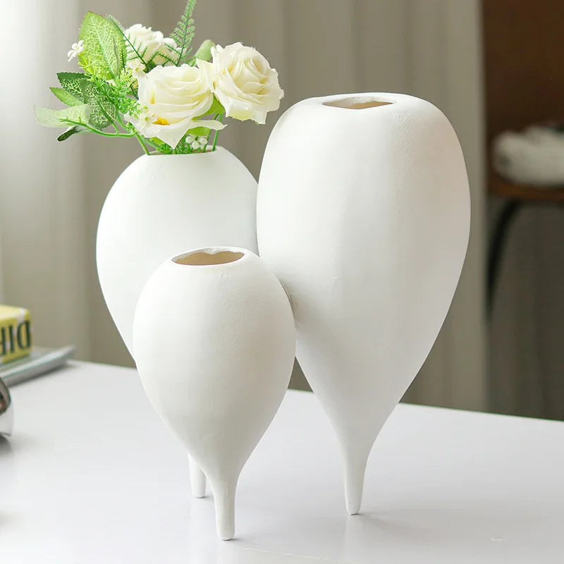 Afralia™ Balloon Geometric Vase Trio for Flower Arrangement Home Decor & Resin Crafts