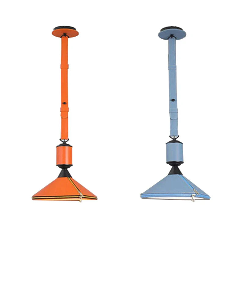 Afralia™ Modern Brown Blue Leather Pendant Light Chandelier for Home Decoration