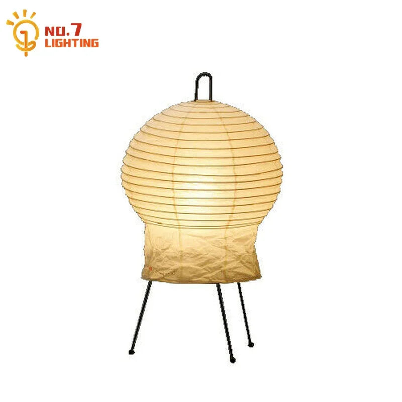Afralia™ Akari Noguchi Wabi-sabi LED Floor Lamp for Living Room Decor