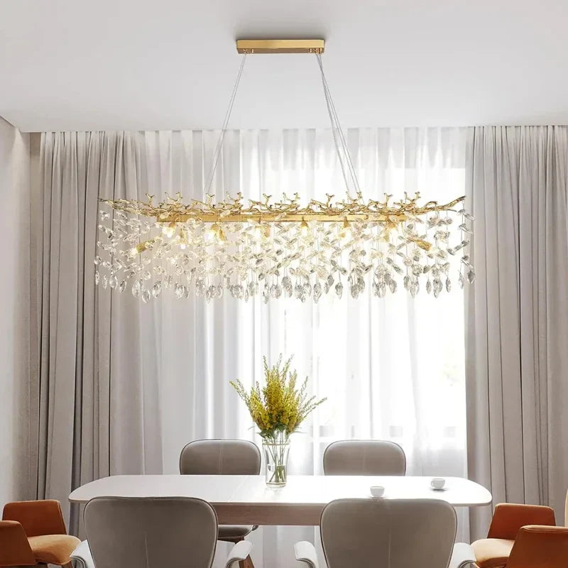 Afralia™ LED Crystal Chandeliers: Modern Luxury Dining Room Pendant Lighting Fixtures