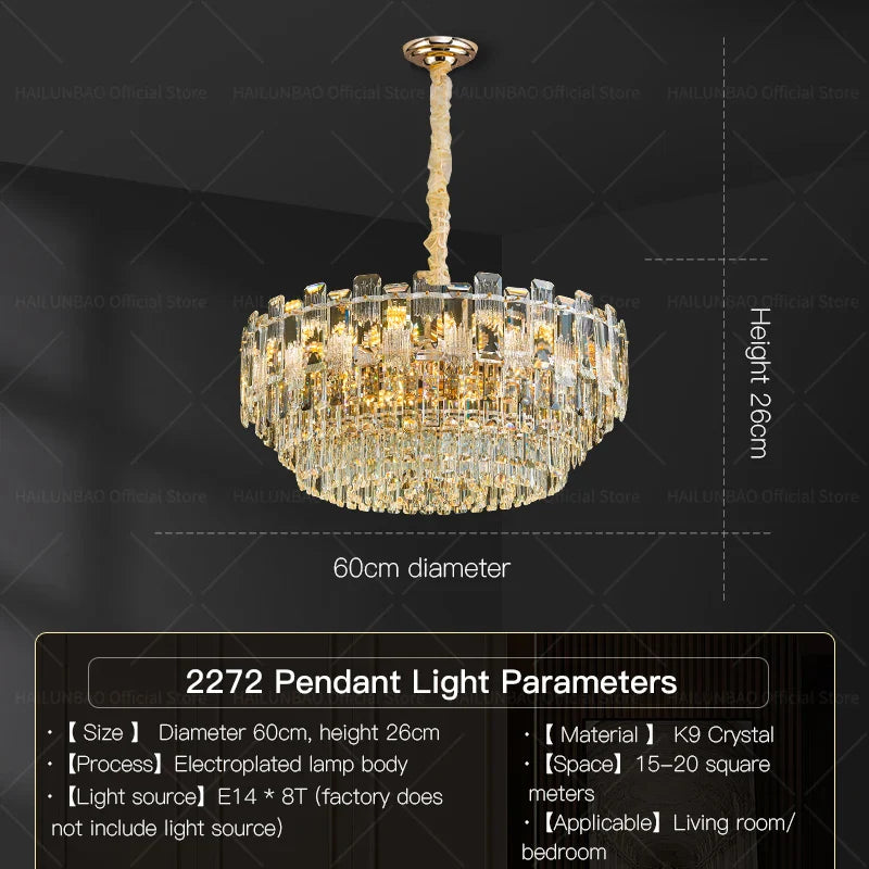 Afralia™ Crystal Light Chandelier: Luxury European Livingroom Lamp 2024 Collection