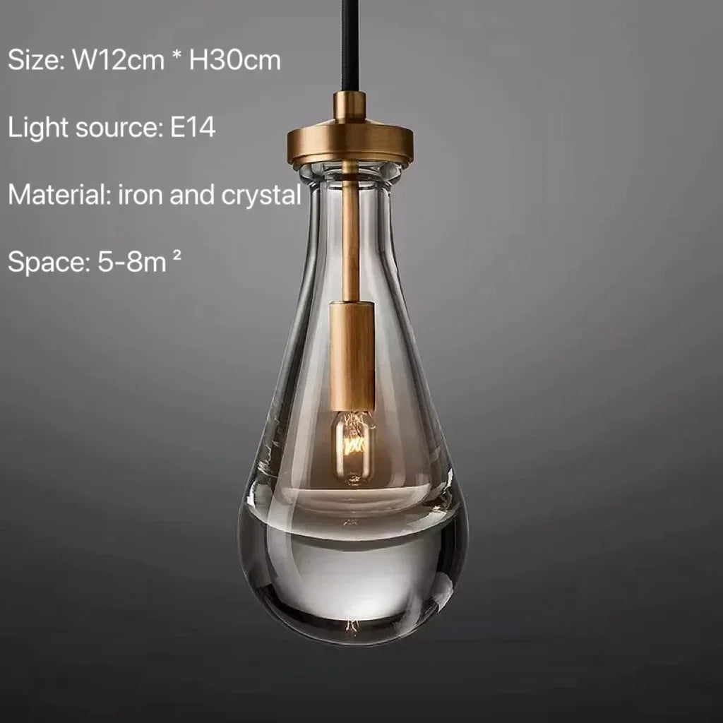 Afralia™ Crystal Pendant Lamp for Modern Luxury Living Room, Bedroom, Bar, and Study Decor