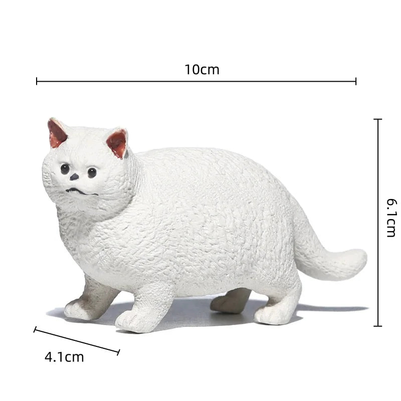 Afralia™ Ceramic Cat English Shorthair Sculpture for Home Decor