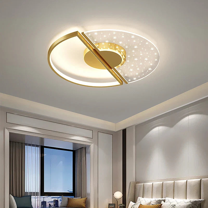Afralia™ Luxury LED Feather Ceiling Lamp for Bedroom & Living Room Lighting