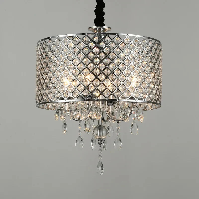 Afralia™ Crystal Pendant Light: Stylish Hollow Crystal Hanging Lamp for Dining Room