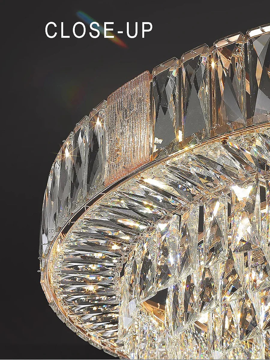 Afralia™ Crystal Ceiling Chandelier for Home Decoration in Living Room & Bedroom