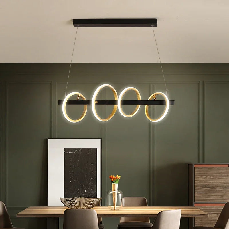 Afralia™ LED Industrial Chandelier for Dining Living Room Bar - Modern Nordic Style