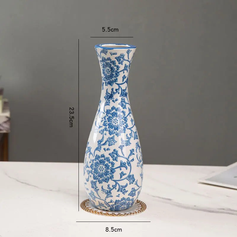 Blue and White Porcelain Tissue Box by Afralia™: Ceramic Desk Decor & Paper Towel Case