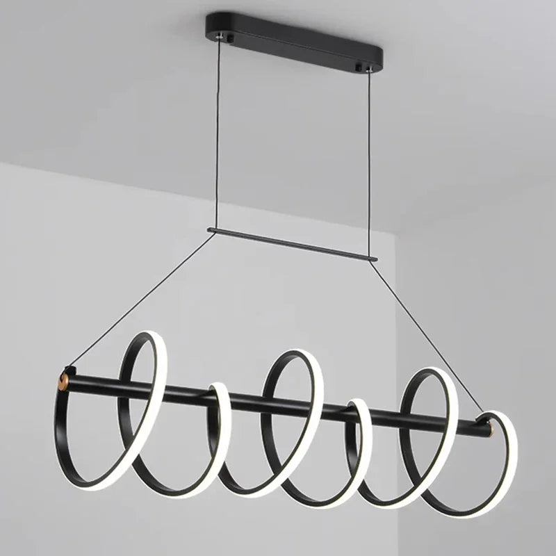 Afralia™ Modern Chandelier Pendant Lamp for Dining Room Indoor Lighting