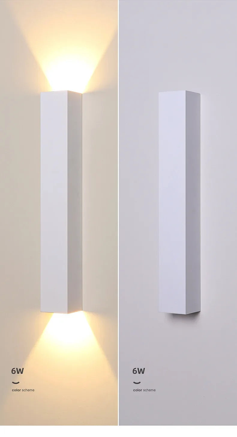 Afralia™ Modern Up and Down Wall Lamp for TV Background, Bedroom, Corridor, Stair & Home