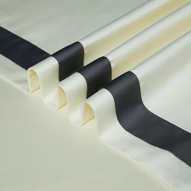 Afralia™ Satin Silky Hotel Style Bedding Set, Monochromatic 1400TC Duvet Cover with Sheets & Pillowcases