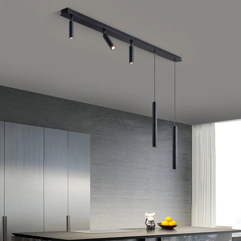 Afralia™ Minimalist Strip Dining Chandelier- Modern Creative Kitchen Island Table Lamp