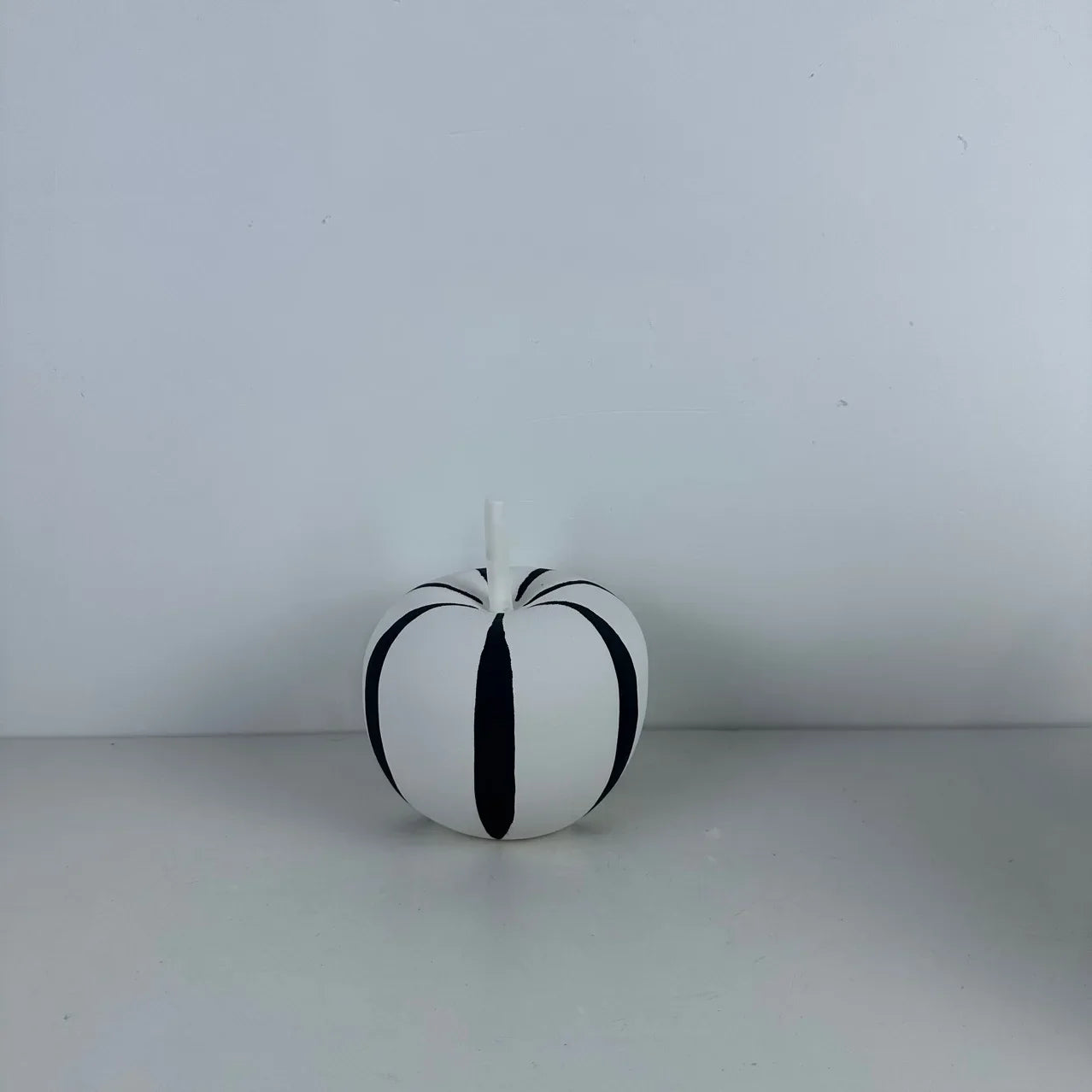 Afralia™ Zebra Geometric Apple Handicraft Decor Figurines - Black White Stripes