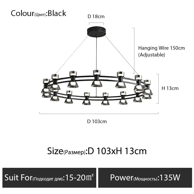 Afralia™ Copper Ring Pendant Lamp for Modern Luxury Living Room, Bedroom, Restaurant, Bar & Home Decor.