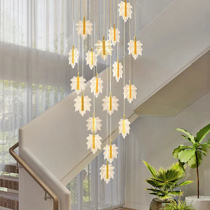 Afralia™ Tree Leaf Modern Chandelier for Living and Dining Room Decor