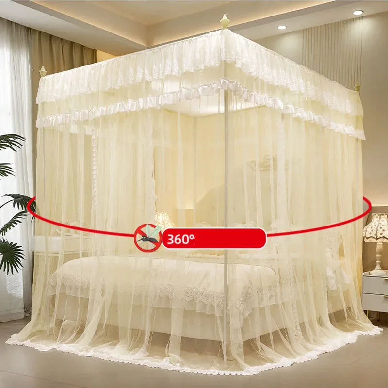 Afralia™ Princess Lace Mosquito Net Tent with Painted Bracket