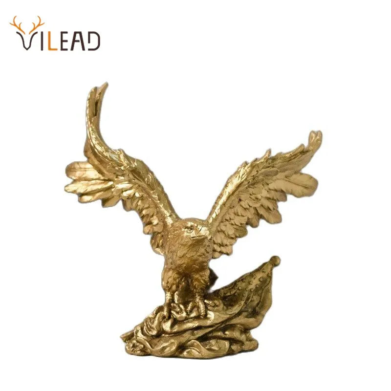 Afralia™ Gold Resin Eagle Sculpture for Office Living Room Hotel Decor