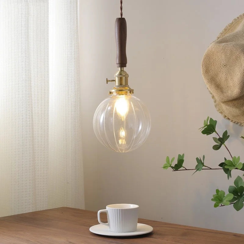 Afralia™ Copper Glass Pendant Lights Modern LED Hanging Lamp for Kitchen, Bedroom, Living Room