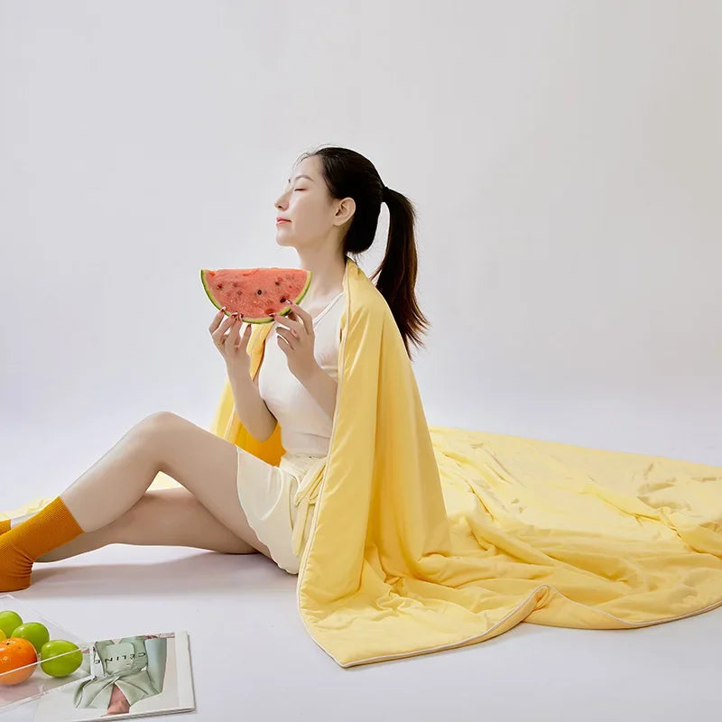 Afralia™ Multicolored Summer Cooling Blanket: Lightweight & Comfortable Quilted Quilt