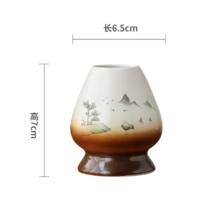 Afralia™ Ceramic Matcha Whisk Holder Stand for Tea Ceremony and Dining Room